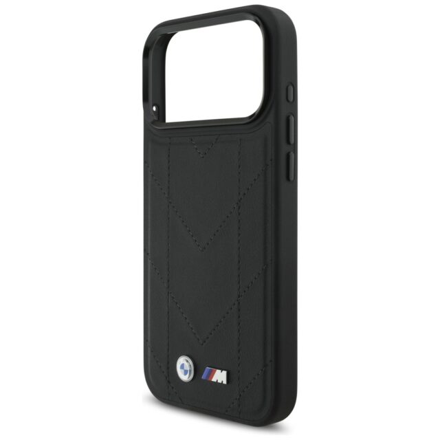 Case BMW M Quilted Logo MagSafe for  iPhone 17 Pro Max black - imagine 6