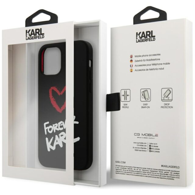 Karl Lagerfeld KLHCP12MSILKRBK iPhone 12/12 Pro 6,1" black hardcase Silicone Forever Karl - imagine 8