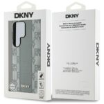 Case DKNY Leather Checkered Pattern MagSafe for Samsung Galaxy S25 Ultra taupe - imagine 8