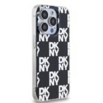 DKNY DKHCP15LHDLCEK iPhone 15 Pro 6.1 inch black hardcase IML Checkered Mono Pattern - imagine 4
