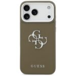 Guess Grained Big 4G Classic Logo Case for iPhone 17 Pro Max Brown - imagine 3