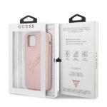 Guess GUHCP12MRSAVSRG iPhone 12/12 Pro 6,1" pink hardcase Saffiano Vintage Script - imagine 8