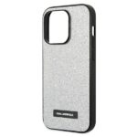 Karl Lagerfeld KLHCP14XG2ELS iPhone 14 Pro Max 6,7" hardcase silver Glitter Plaque Logo - imagine 6