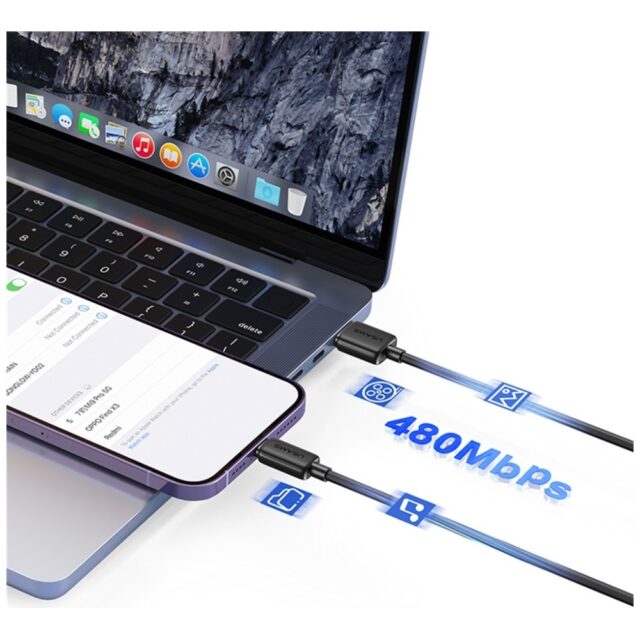 Cable USAMS KY Series US-SJ689 2.4A USB-A to Lightning 1m white - imagine 6