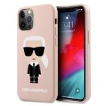 Karl Lagerfeld KLHCP12LSLFKPI iPhone 12 Pro Max 6,7" hardcase light pink Silicone Iconic
