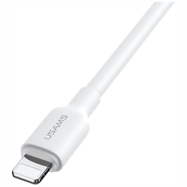 Cable USAMS US-SJ610 U84 PD 20W USB-C to Lightning 1m white - imagine 2