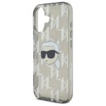Karl Lagerfeld KLHCP16SHKLPKHK iPhone 16 6.1" black hardcase IML Karl Head Electroplated - imagine 6
