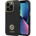 Guess GUHCP14XM4DGPK iPhone 14 Pro Max 6,7" black hardcase Silicone Logo Strass 4G