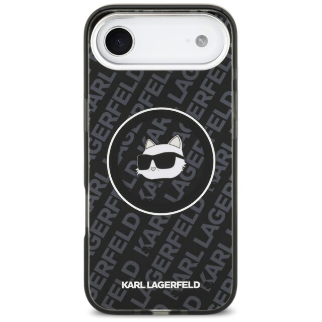 Karl Lagerfeld IML Choupette Head Logo MagSafe Case for iPhone Air Black - imagine 3