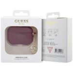 Guess GUAP2LECG4M AirPods Pro 2 (2022/2023) cover magenta Liquid Silicone Glitter Triangle - imagine 5