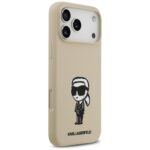 Case Karl Lagerfeld Silicone Karl Sketch & Logo MagSafe for iPhone 17 Pro Max brown - imagine 4