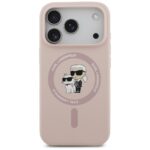 Karl Lagerfeld Silicone Karl&Choupette Ring MagSafe Case for iPhone 17 Pro Pink - imagine 3