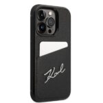 Karl Lagerfeld KLHCP14XCSSK iPhone 14 Pro Max 6,7" hardcase black Signature Logo Cardslot - imagine 2