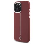 Mercedes MEHMP16X23SUMSR iPhone 16 Pro Max 6.9" red hardcase Silicone White Stripe MagSafe - imagine 2