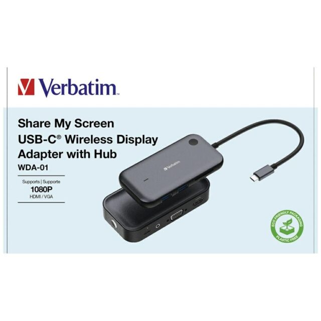 Verbatim Wireless 1080p Display Transmitter Share My Screen black 32146 - imagine 5