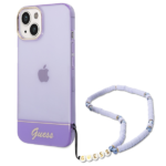 Guess GUHCP14MHGCOHU iPhone 14 Plus / 15 Plus 6.7" purple hardcase Translucent Pearl Strap