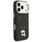 Karl Lagerfeld Big Strap Karl Metal Logo MagSafe Case for iPhone 17 Pro Black - imagine 4