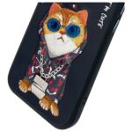 Nimmy case iPhone 15 6.1" black   Glasses Cool Cat - imagine 10