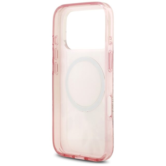 Guess IML Flower & Tonal Circle MagSafe Case for iPhone 17 Pro Max Pink - imagine 7