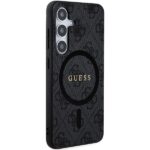Guess GUHMS24MG4GFRK S24+ S926 black hardcase 4G Collection Leather Metal Logo MagSafe - imagine 4