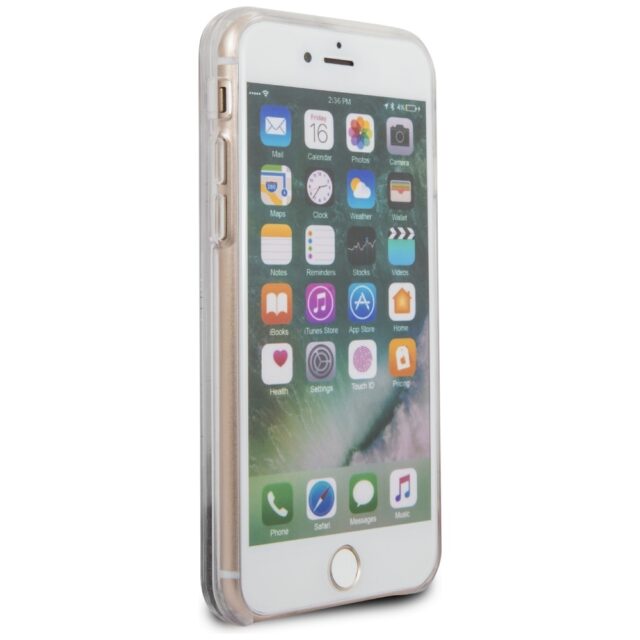 Guess GUHCP7GLUPPI iPhone 6/7/8/SE 2020 pink hard case Palm Springs Glitter Liquid - imagine 3