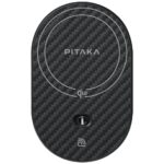 Car mount with wireless charger PITAKA MagEZ Pro 2 Qi2 15W NFC MagSafe black grey - imagine 3