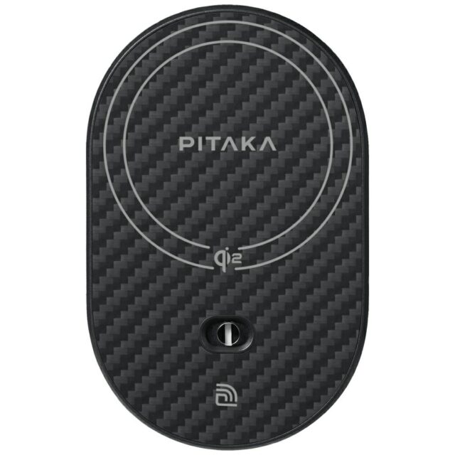 Car mount with wireless charger PITAKA MagEZ Pro 2 Qi2 15W NFC MagSafe black grey - imagine 3