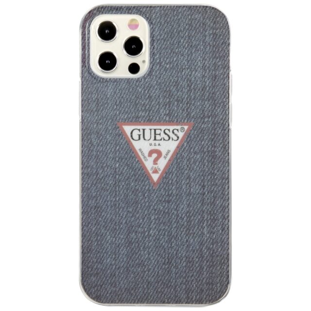 Guess GUHCP12LPCUJULDB iPhone 12 Pro Max 6,7"  dark blue hardcase Jeans Collection - imagine 3