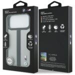 Case BMW M Perforated Stripe Logo MagSafe for iPhone 17 Pro Max gray - imagine 8