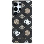 Case Guess 4G Printed Colored Peony Pattern MagSafe to Samsung Galaxy S25 Ultra black - imagine 2