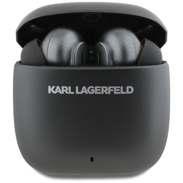 TWS Earphones Karl Lagerfeld Metal Printed Logo ANC/ENC black - imagine 2
