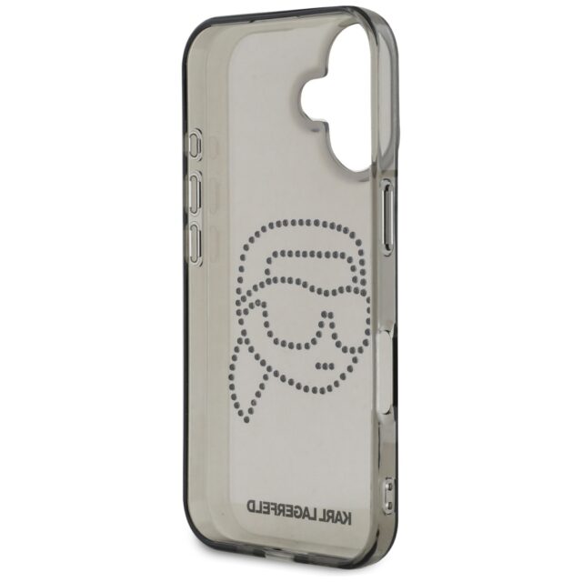 Case Karl Lagerfeld IML Rhinestones Karl Head for iPhone 16 black - imagine 7