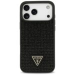Case Guess Rhinestone Triangle Logo for iPhone 17 Pro Max black - imagine 3