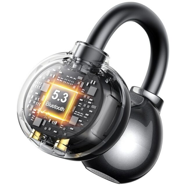 Earphones Bluetooth USAMS Echo R02       Clip-on wireless grey - imagine 10