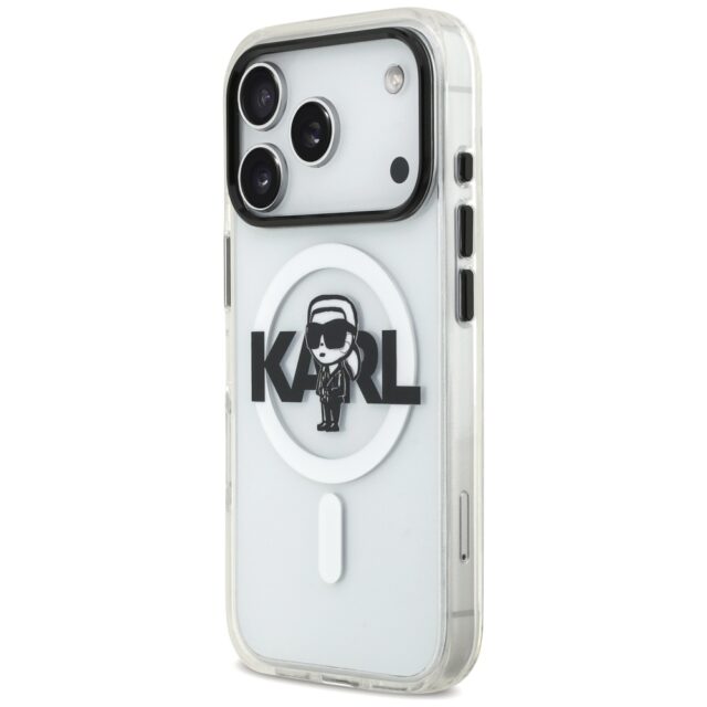 Karl Lagerfeld IML Karl Sketch Logo MagSafe Case for iPhone 17 Pro Clear - imagine 2