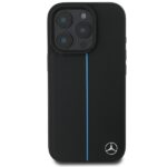Mercedes MEHMP16L23RURBK iPhone 16 Pro 6.3" black hardcase MB Blue Line Leather MagSafe - imagine 3