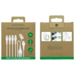 Kabel USB-C/USB-A 4smarts 4w1 1.2m biały - imagine 4