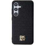 DKNY DKHMS24SPSHRPSK S24 S921 black hardcase Leather Pattern Metal Logo MagSafe - imagine 3