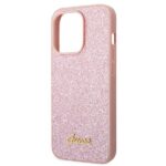 Guess GUHCP14LHGGSHP iPhone 14 Pro 6,1" pink hard case Glitter Script - imagine 6