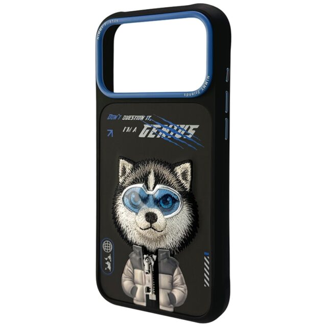 Case Nimmy Cool&Cute 2.0 Wolf for iPhone  17 Pro Max black - imagine 4