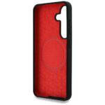 Case BMW Silicone Middle Tricolor Stripes MagSafe for Samsung Galaxy S25 black - imagine 7