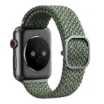 UNIQ Aspen Strap Apple Watch 44/42/45mm Series 1/2/3/4/5/6/7/8/SE/SE2/SE3 Braided cypress green - imagine 3