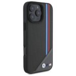 BMW BMHMP16X23PUTRA iPhone 16 Pro Max 6.9" antracite hardcase M Meshed Tricolor Stripes MagSafe - imagine 4