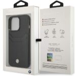 BMW BMHCP14L22RSEPK case iPhone 14 Pro 6.1" black Leather Card Slot - imagine 8