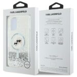 Karl Lagerfeld KLHMP16SLGKCSGH iPhone16 6.1" hardcase transparent Liquid Glitter Karl&Choupette Head - imagine 8