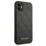 Guess GUHCN61G4GFGR iPhone 11 6,1" grey hard case 4G Metal Gold Logo - imagine 4