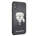 Karl Lagerfeld KLHCI65DLHBK iPhone XsMax black Iconic Glitter Karl`s Head - imagine 5