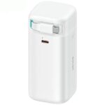 USAMS Powerbank with Retractable Cable USB-CRetractable 18000 mAh PD45W Fast Charge XMF Series white