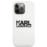 Karl Lagerfeld KLHCP13LSLKLWH iPhone 13 Pro / 13 6,1" Silicone Stack Logo white - imagine 3