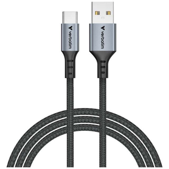 Cable Verbatim Sync & Charge USB-A to USB-C QC 120cm black 31843 - imagine 3